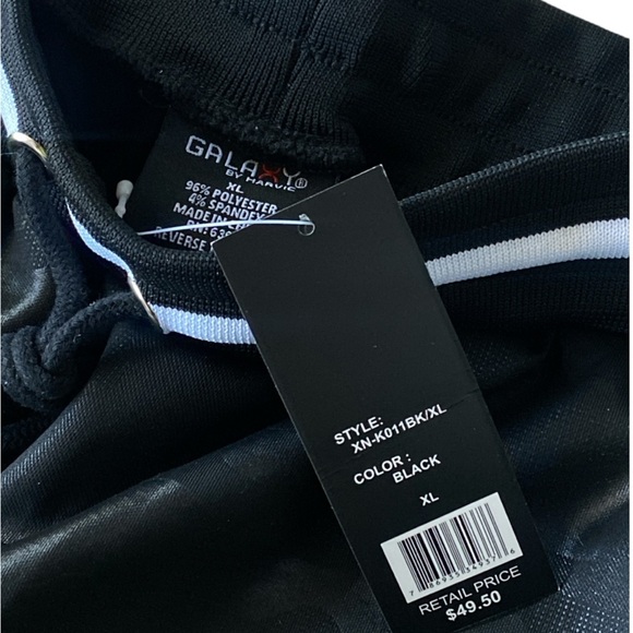 GALAXY Black Camouflage Joggers Polyester Spandex XL NWT Gothic Dark Academia - Picture 4 of 7